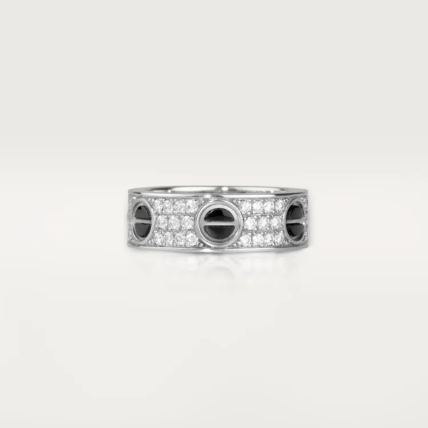 CARTIER LOVE RING, DIAMOND-PAVED, CERAMIC - Image 3