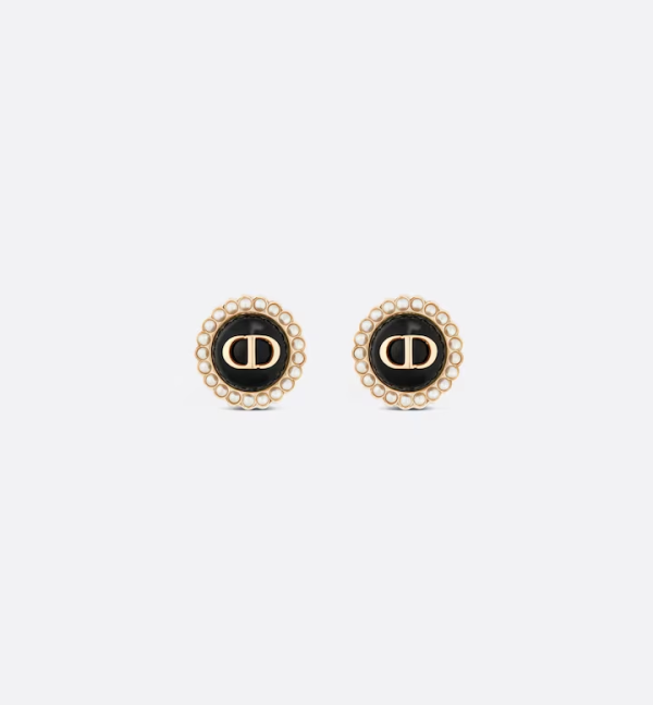 DIOR Petit CD Baroque Stud Earrings