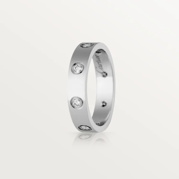 CARTIER LOVE WEDDING BAND, 8 DIAMONDS - Image 2