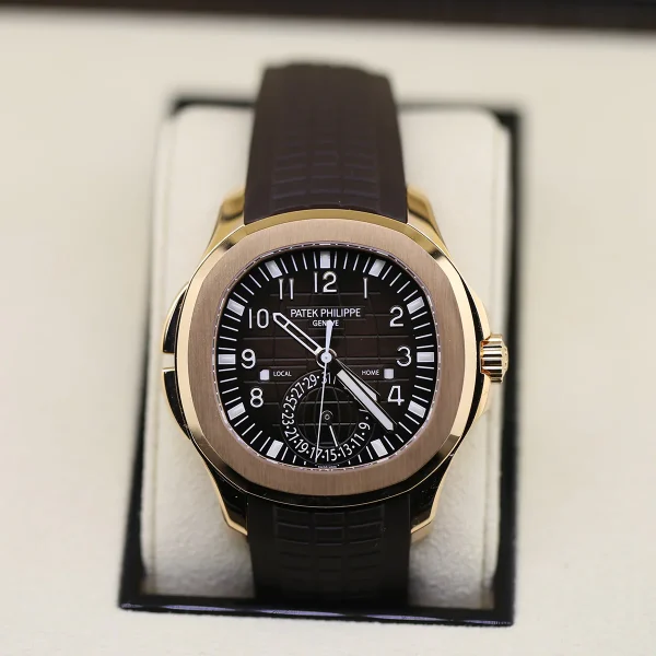 Patek Philippe Aquanaut Travel Time 40 mm | 18k Everose Gold bracelet | Brown embossed dial | Men's Watch 5164R-001 - Image 2