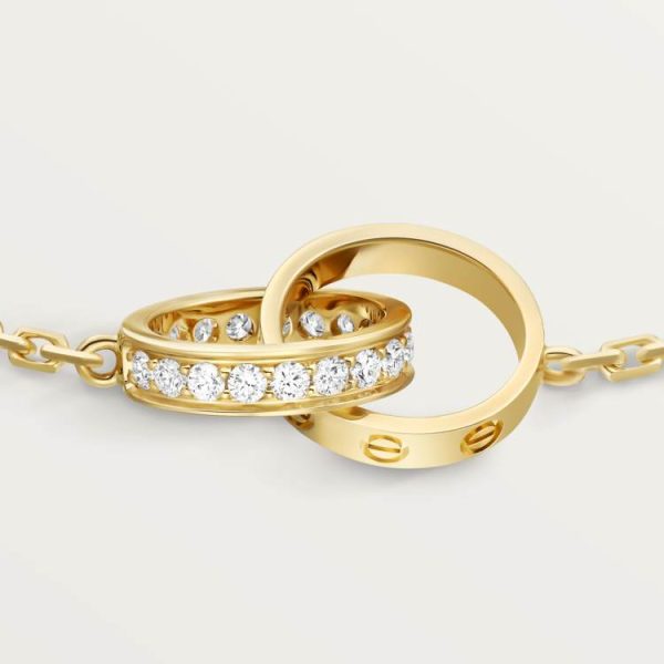 CARTIER LOVE BRACELET, HALF-PAVED WITH DIAMONDS 18K YELLOW GOLD - Image 2