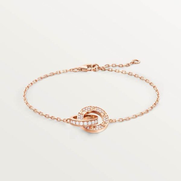 CARTIER LOVE BRACELET, DIAMOND-PAVED 18K ROSE GOLD