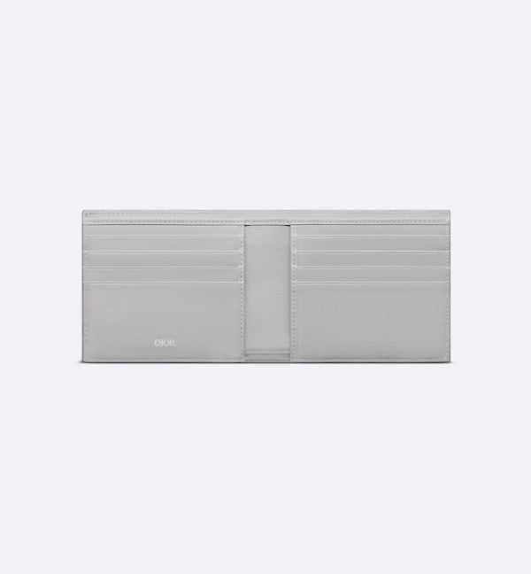 DIOR Bifold Wallet Gray CD Diamond Canvas - Image 3
