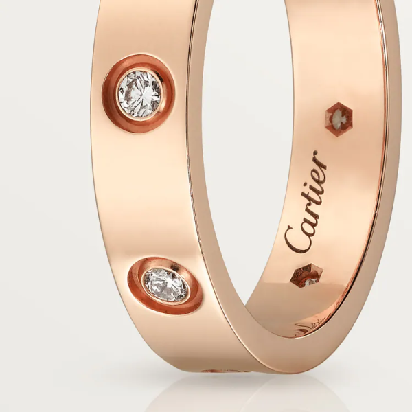 CARTIER LOVE WEDDING BAND, 8 DIAMONDS - Image 5