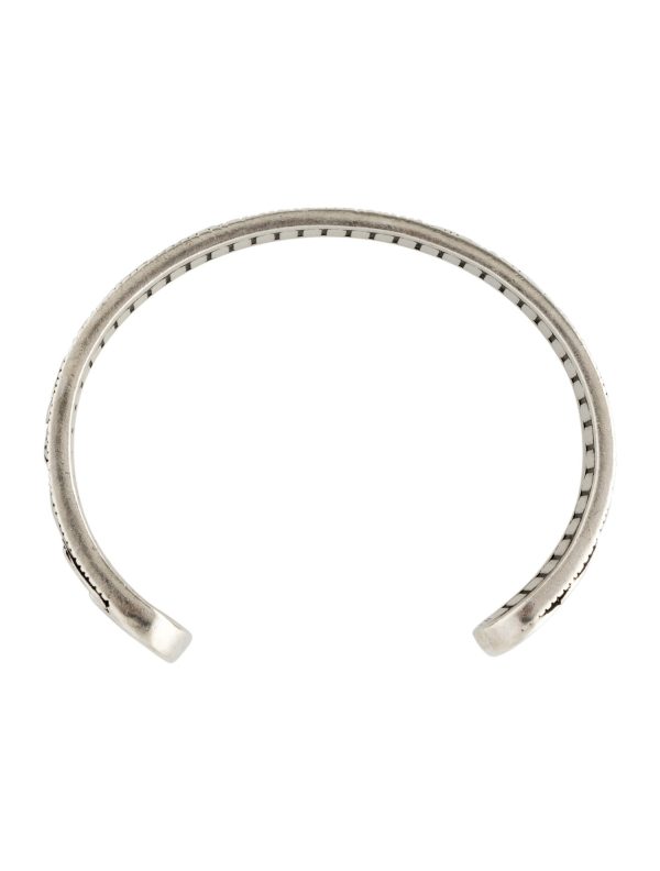 GUCCI Leaf Motif Double G Cuff Bracelet - Image 3