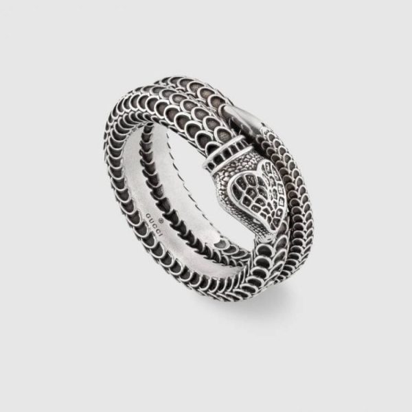GUCCI GARDEN SILVER SNAKE RING