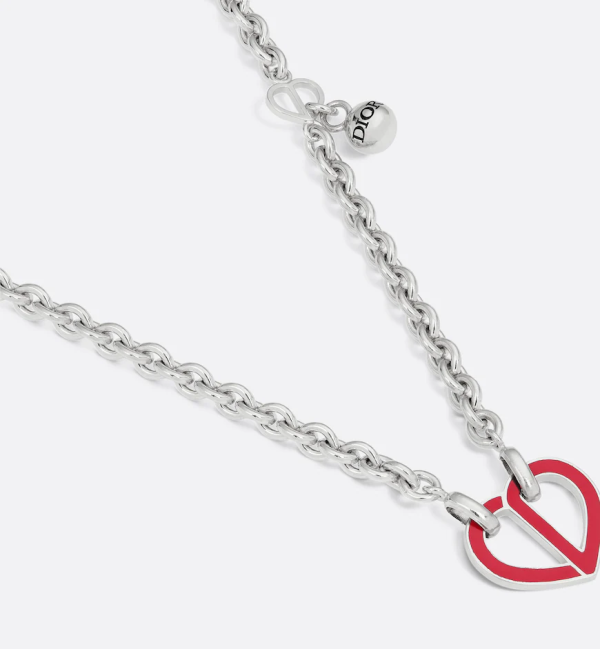 DIOR CD Heart Necklace - Image 4