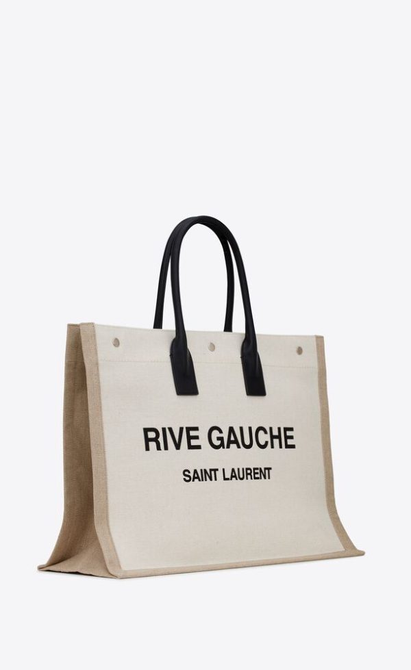 SAINT LAURENT RIVE GAUCHE TOTE IN CANVAS - Image 2