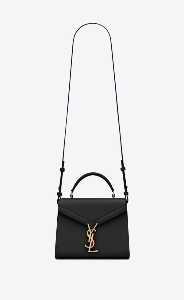 SAINT LAURENT CASSANDRA MINI TOP HANDLE BAG IN GRAIN DE POUDRE EMBOSSED LEATHER - Image 6