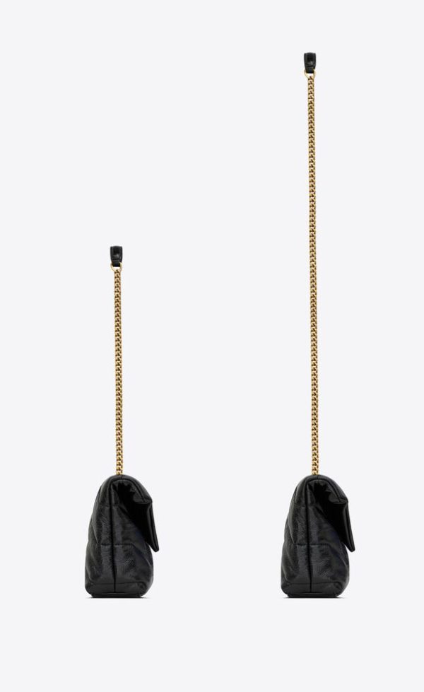 SAINT LAURENT TOY PUFFER IN SHINY GRAINED LEATHER - Image 4