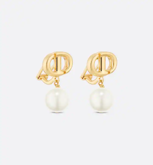 DIOR CD Navy Clip-On Earrings