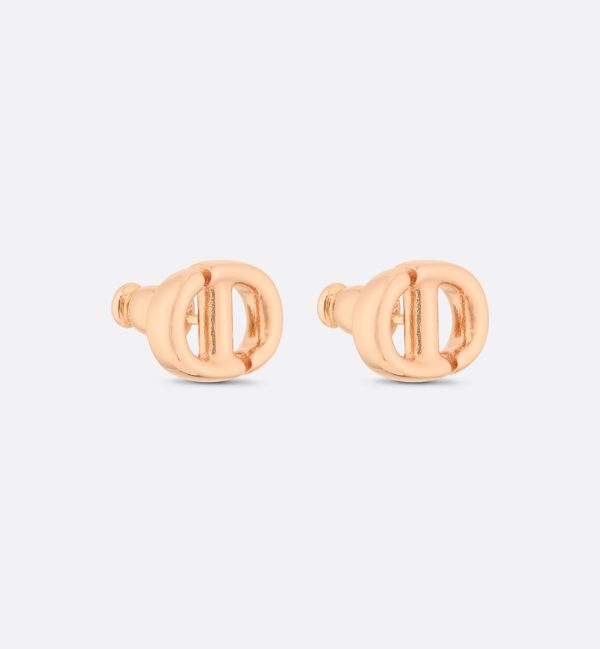 DIOR CD Navy Stud Earrings - Image 2