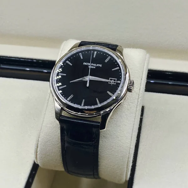 Patek Philippe Calatrava 18k White Gold 5227G-010 with Black Lacquered dial Watch - Image 3