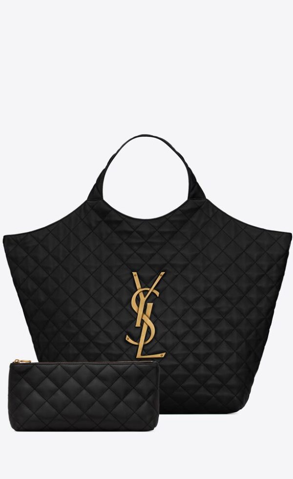 SAINT LAURENT ICARE MAXI SHOPPING BAG IN QUILTED LAMBSKIN - Image 4