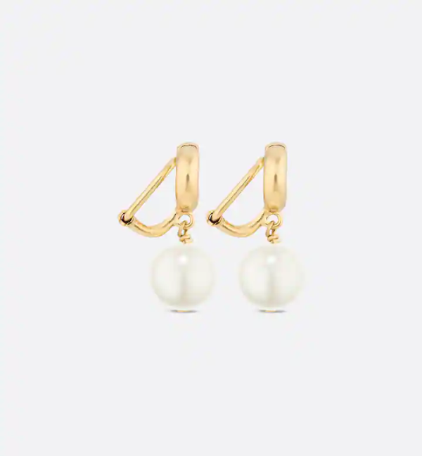 DIOR CD Navy Clip-On Earrings - Image 3