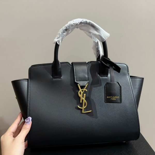 SAINT LAURENT Calfskin Small Monogram Downtown Cabas - Image 5