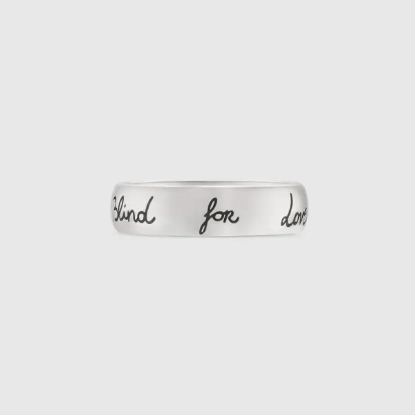 GUCCI BLIND FOR LOVE' RING IN SILVER