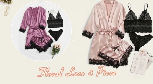 🔥LAST DAY SALE 49% OFF 🔥Valentine's Day 4 sets of lace satin sling pajamas set🌹 - Image 9