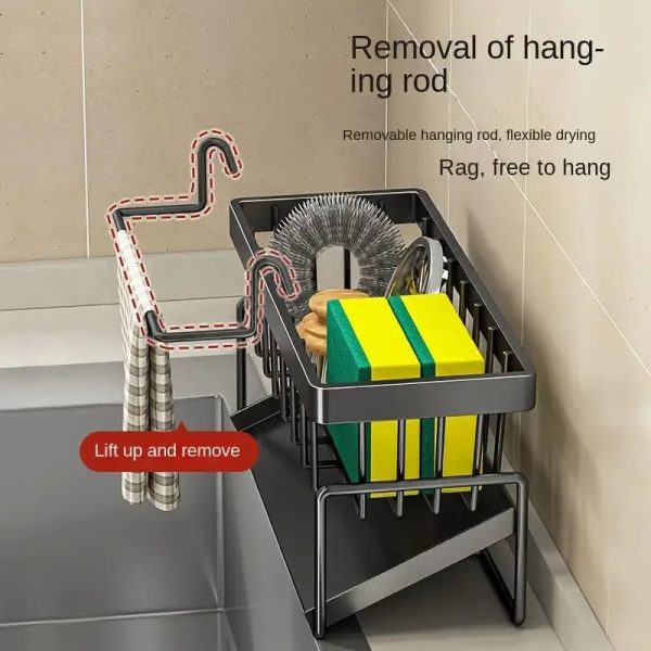 🛒Stainless Steel Kitchen Sink Storage Rack - Image 4