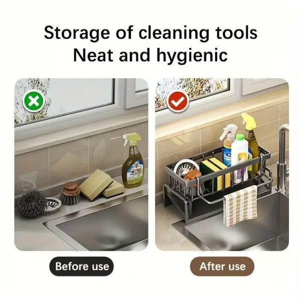 🛒Stainless Steel Kitchen Sink Storage Rack - Image 5
