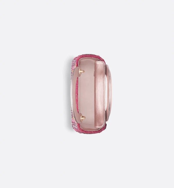 Metallic Lambskin and Rose des Vents Satin Embroidered with Beads - Image 6