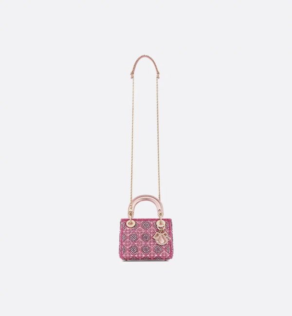 Metallic Lambskin and Rose des Vents Satin Embroidered with Beads - Image 7