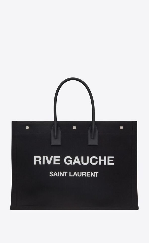 SAINT LAURENT RIVE GAUCHE TOTE IN CANVAS