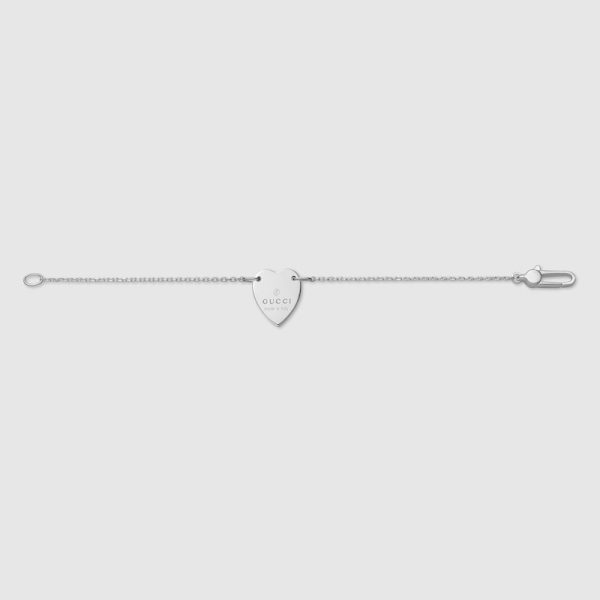 GUCCI TRADEMARK BRACELET WITH HEART PENDANT - Image 3