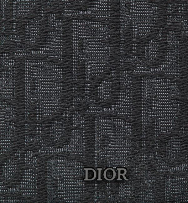 DIOR Vertical Long Wallet Black Oblique Jacquard - Image 6
