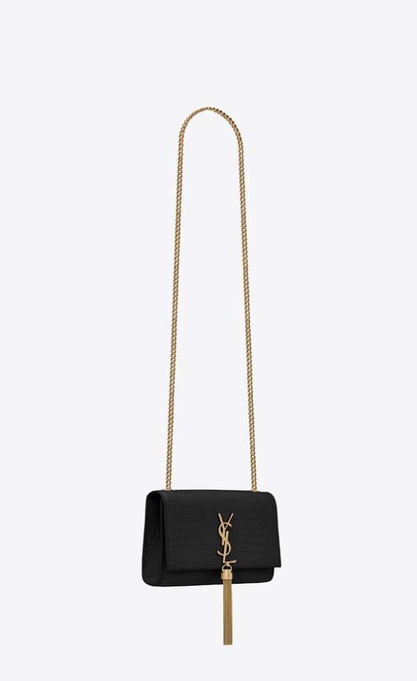 SAINT LAURENT KATE SMALL TASSEL IN CROCODILE-EMBOSSED LEATHER - Image 2