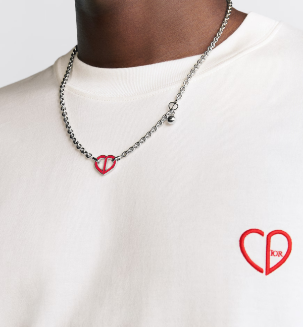 DIOR CD Heart Necklace - Image 2