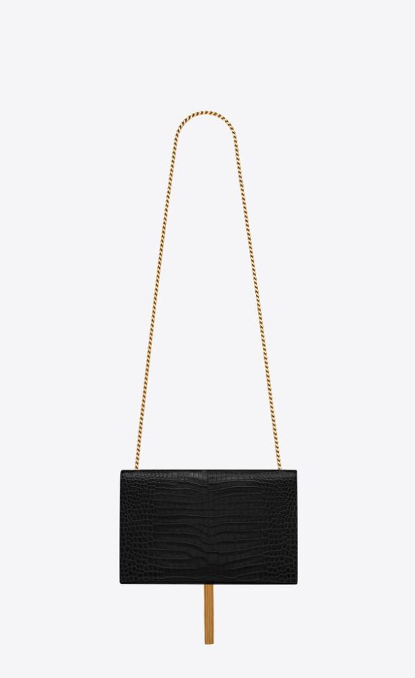 SAINT LAURENT KATE MEDIUM TASSEL IN CROCODILE-EMBOSSED LEATHER - Image 5
