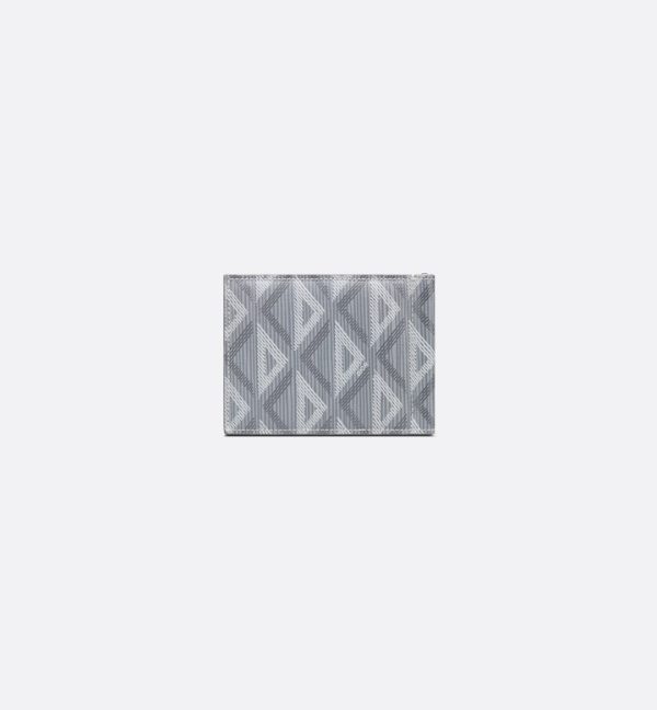 DIOR Wallet with Bill Clip Gray CD Diamond Canvas - Image 5