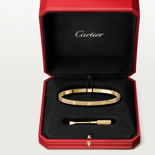 CARTIER LOVE BRACELET, SMALL MODEL, PAVED - Image 8