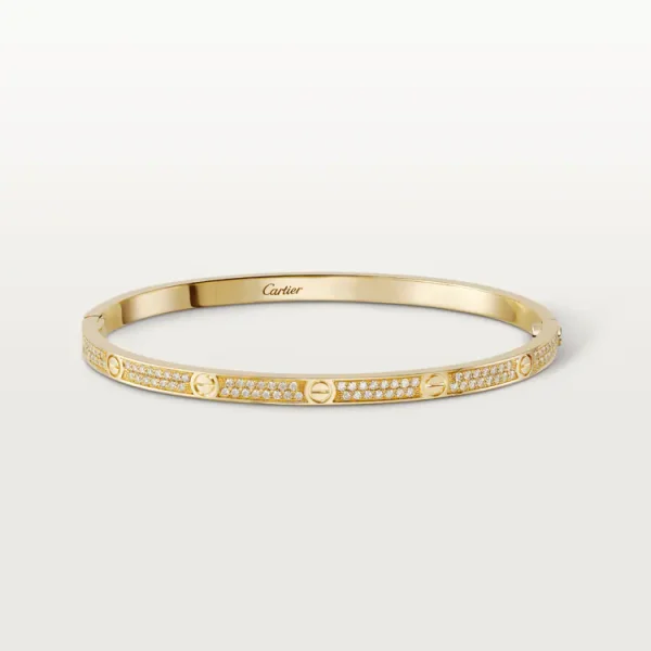 CARTIER LOVE BRACELET, SMALL MODEL, PAVED