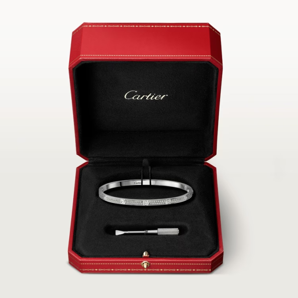 CARTIER LOVE BRACELET, SMALL MODEL, PAVED - Image 6
