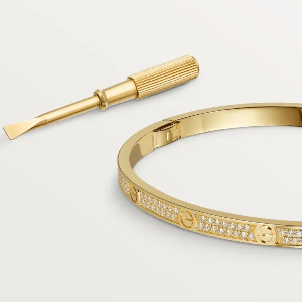 CARTIER LOVE BRACELET, SMALL MODEL, PAVED - Image 6