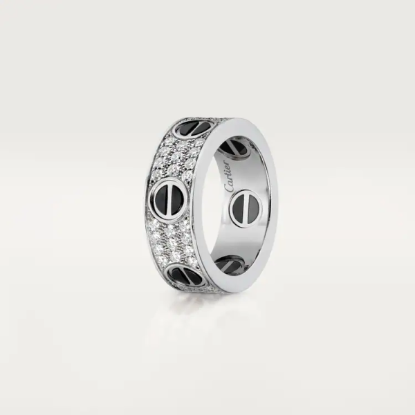 CARTIER LOVE RING, DIAMOND-PAVED, CERAMIC - Image 4