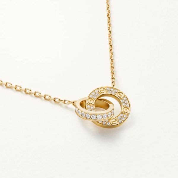 CARTIER LOVE NECKLACE, PAVED WITH DIAMONDS, 18K YELLOW GOLD - Image 2