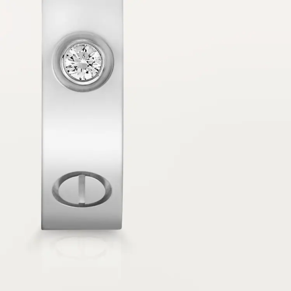 CARTIER LOVE WEDDING BAND, 1 DIAMOND - Image 4