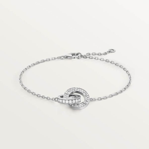 CARTIER LOVE BRACELET, DIAMOND-PAVED 18K WHITE GOLD