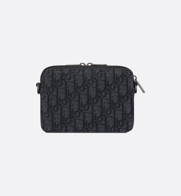 DIOR Zipped Pouch with Strap Black Oblique Jacquard - Image 5
