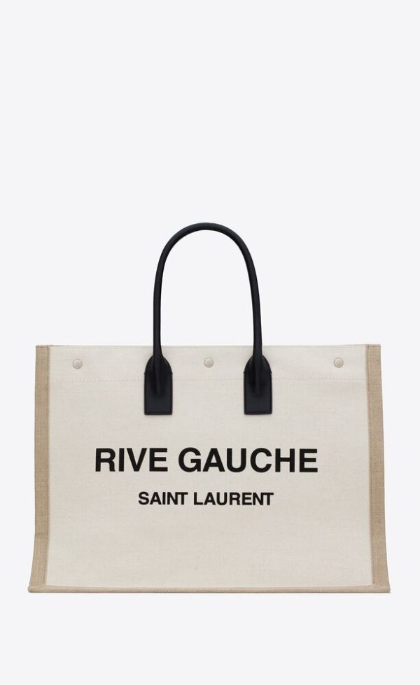 SAINT LAURENT RIVE GAUCHE TOTE IN CANVAS