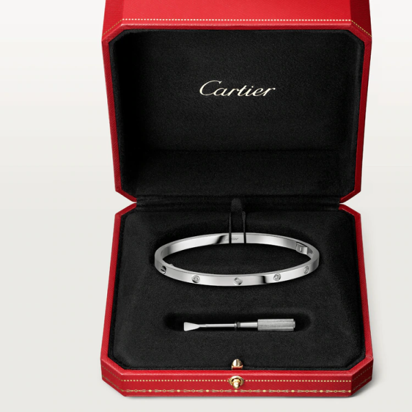 CARTIER LOVE BRACELET, SMALL MODEL, 10 DIAMONDS - Image 7