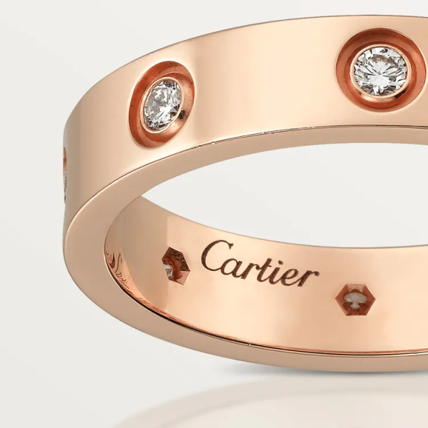 CARTIER LOVE WEDDING BAND, 8 DIAMONDS - Image 6