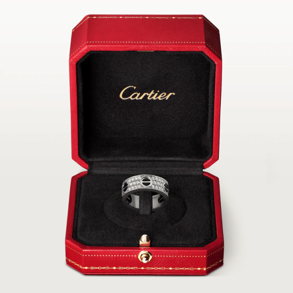 CARTIER LOVE RING, DIAMOND-PAVED, CERAMIC - Image 6