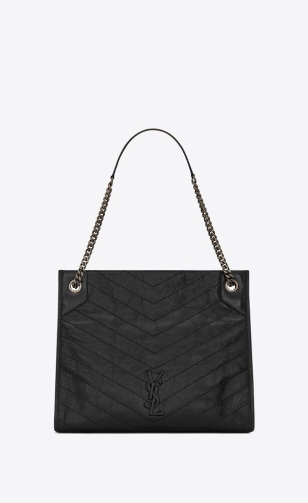 SAINT LAURENT NIKI SHOPPING IN VINTAGE LEATHER
