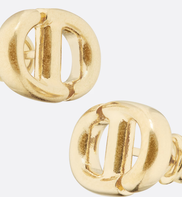DIOR CD Navy Stud Earrings - Image 6