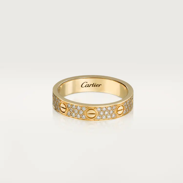 CARTIER LOVE WEDDING BAND, DIAMOND-PAVED