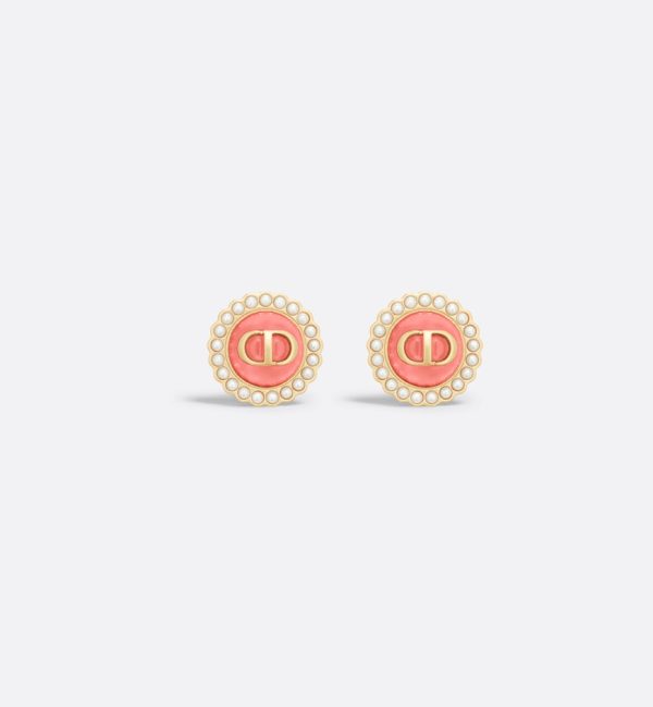 DIOR Petit CD Baroque Stud Earrings